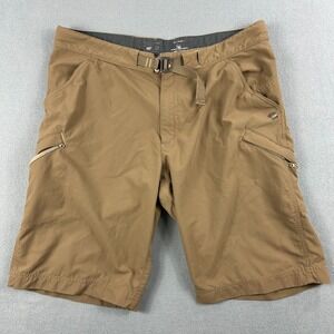 Mountain Hardwear Shorts Mens 38 Brown Belted Nylon Outdoor Hiking 10"‎ Inseam